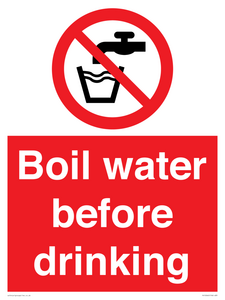 Boil water before drinking